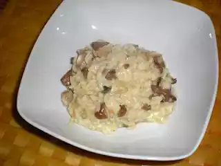 Risotto di funghi con caprino