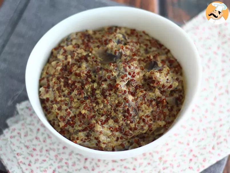 Risotto di quinoa ai funghi, una ricetta vegana facile e saporita - foto 2