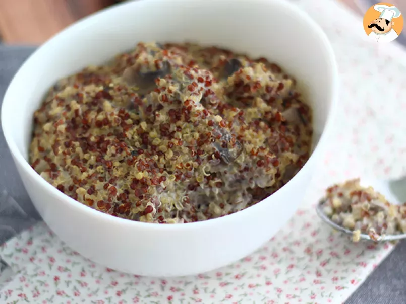 Risotto di quinoa ai funghi, una ricetta vegana facile e saporita - foto 3