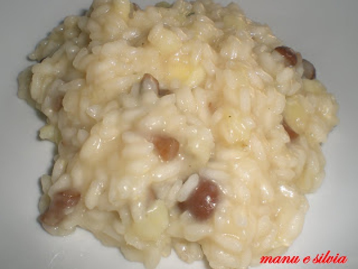 Risotto dolce con patate, chiodini e salvia
