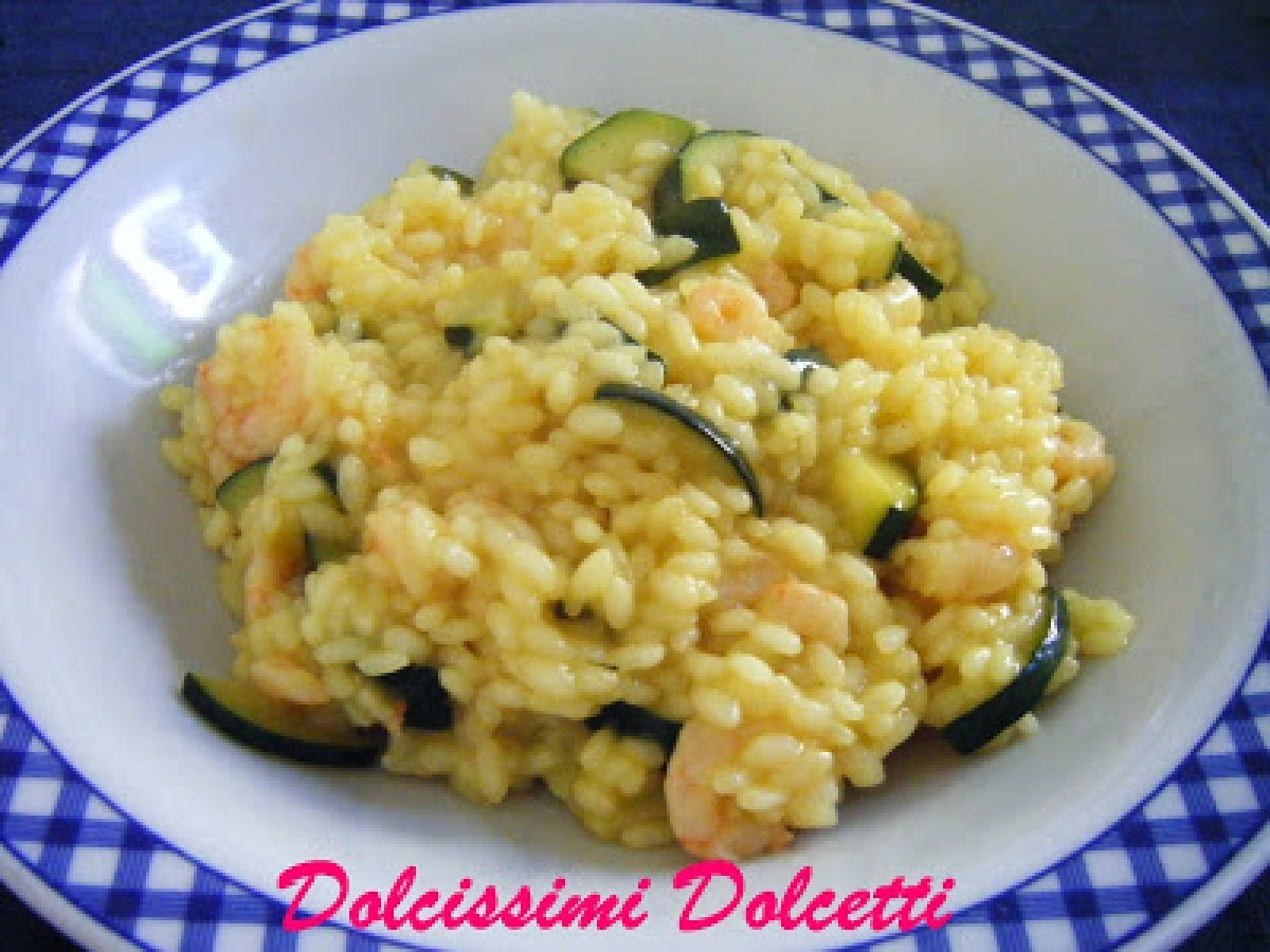 Risotto dorato con gamberetti e zucchine - foto 2