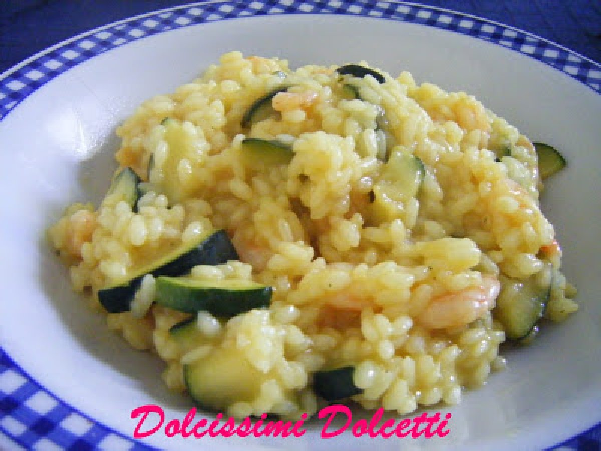 Risotto dorato con gamberetti e zucchine - foto 4