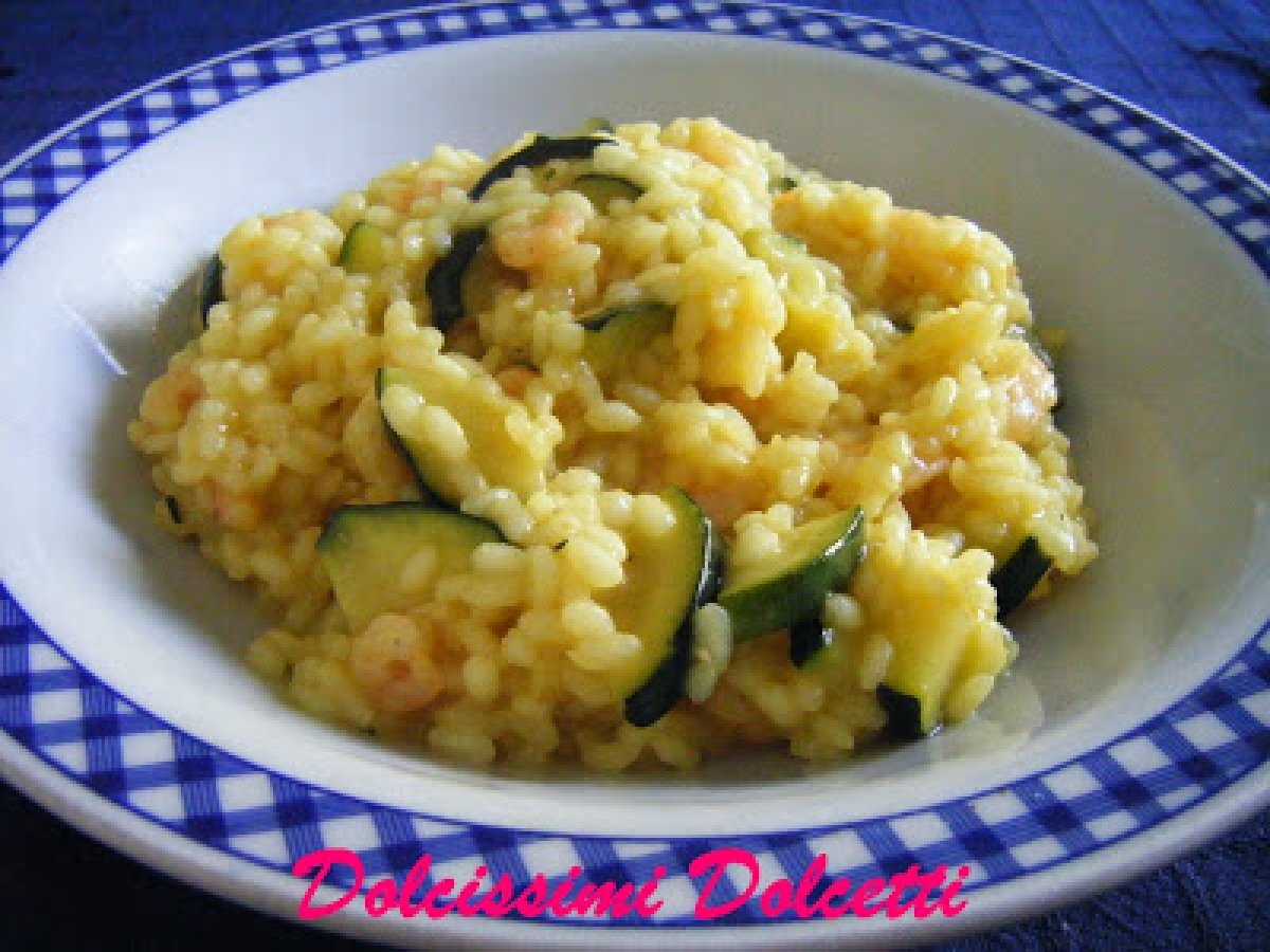 Risotto dorato con gamberetti e zucchine, foto 5