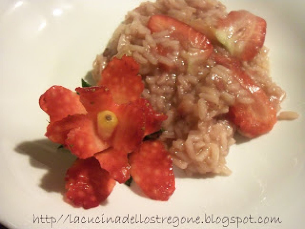 Risotto fragole e spumante con mantecatura di burro all arancia