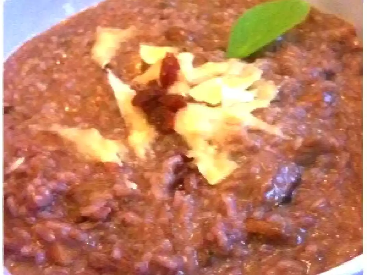 Risotto funghi, mirtilli & lamponi