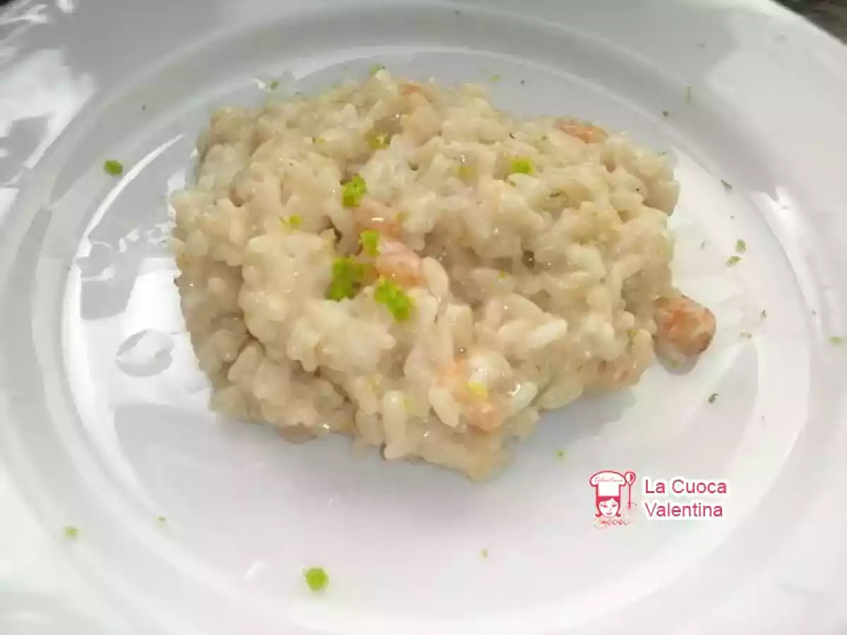 Risotto limone gamberetti e brandy