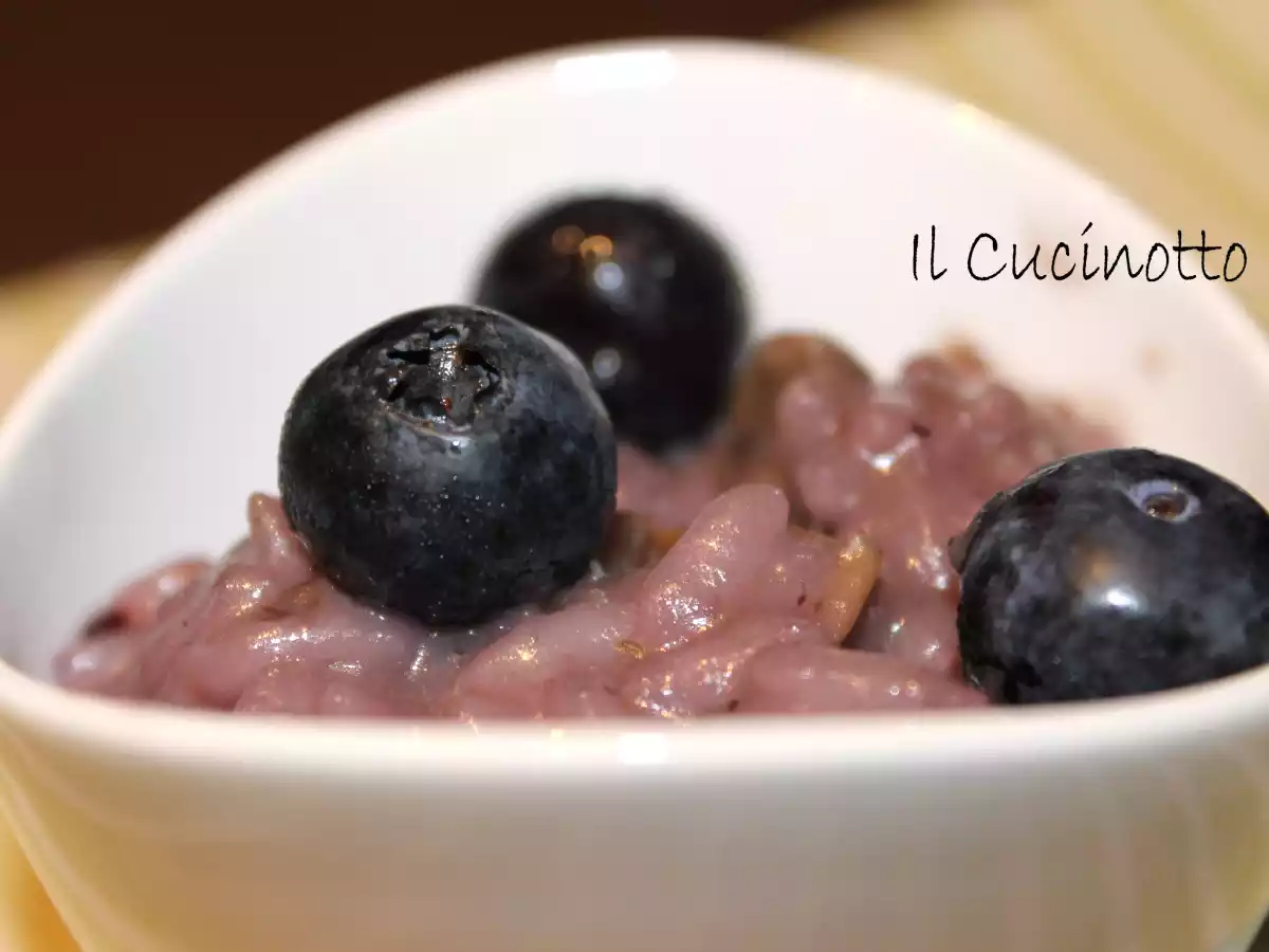 Risotto mirtilli e funghi porcini