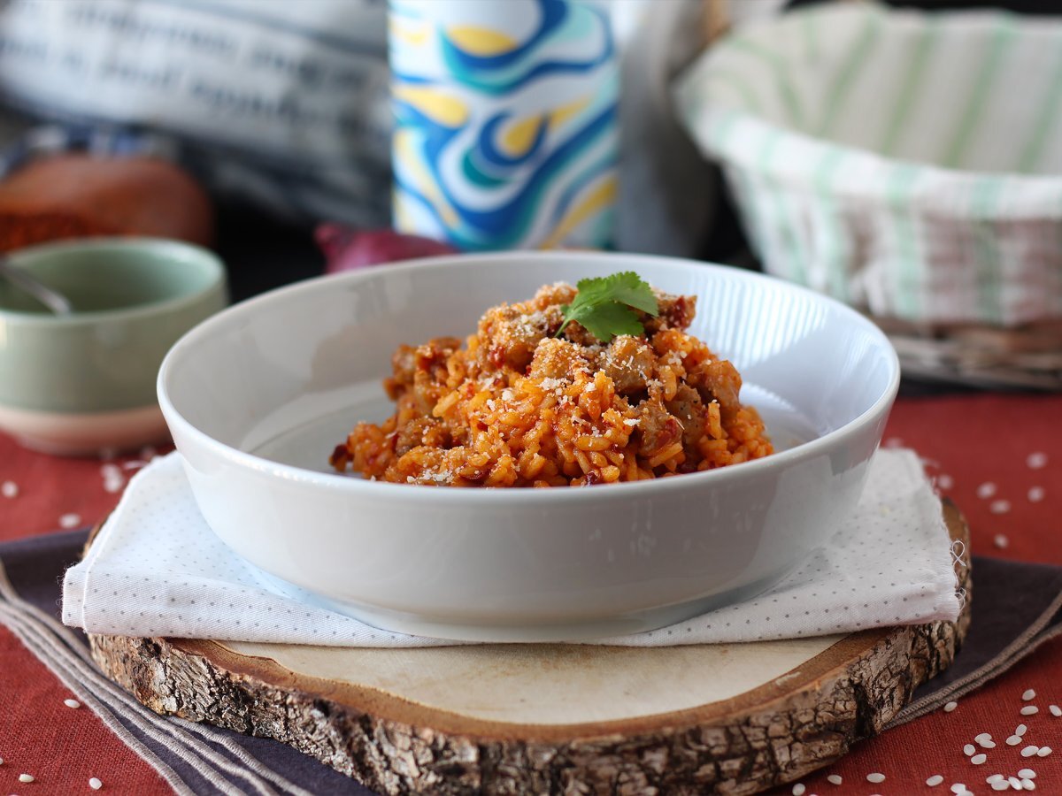 Risotto 'nduja e salsiccia, un primo piatto dal gusto intenso - foto 6