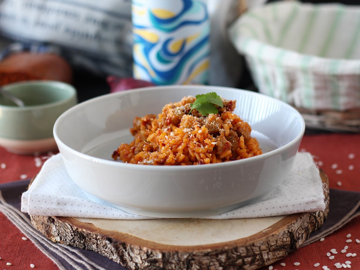 Risotto 'nduja e salsiccia, un primo piatto dal gusto intenso - foto 6