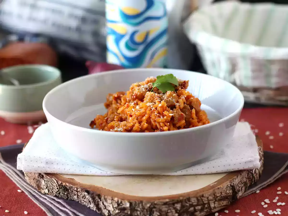 Risotto 'nduja e salsiccia, un primo piatto dal gusto intenso - foto 6