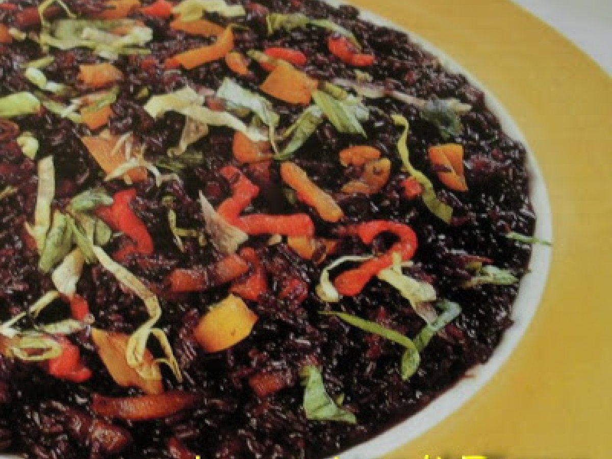 Risotto nero ai peperoni