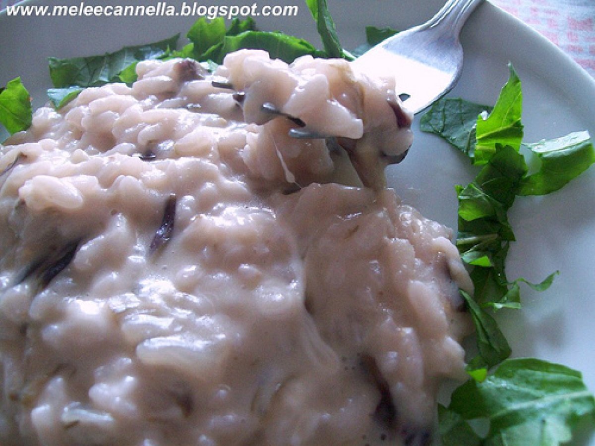 Risotto radicchio e stracciatella