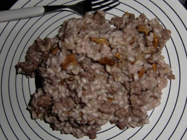 RISOTTO SALAMELLA E FUNGHI