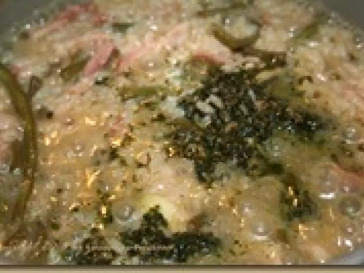 Risotto verde cremoso al pesto di broccolo e pancetta - foto 3