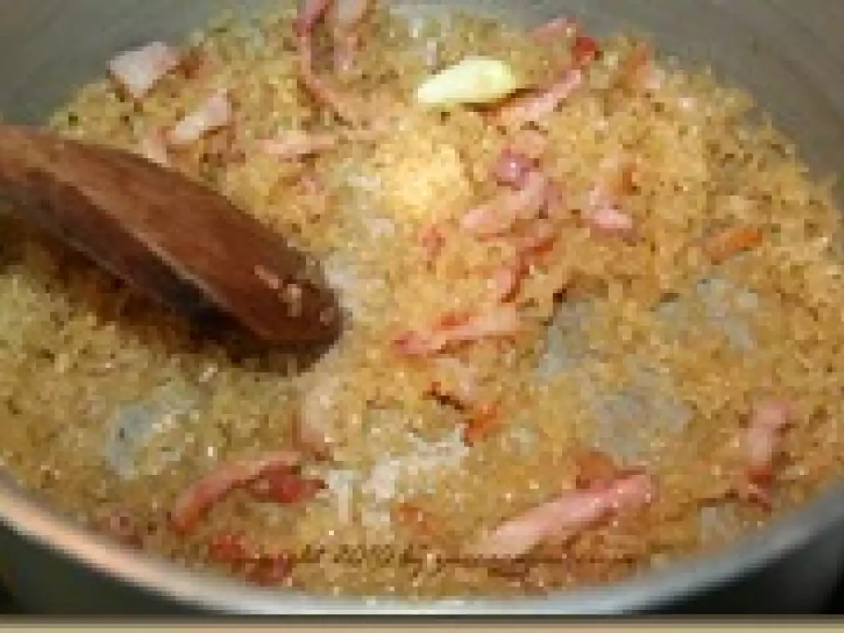 Risotto verde cremoso al pesto di broccolo e pancetta - foto 7