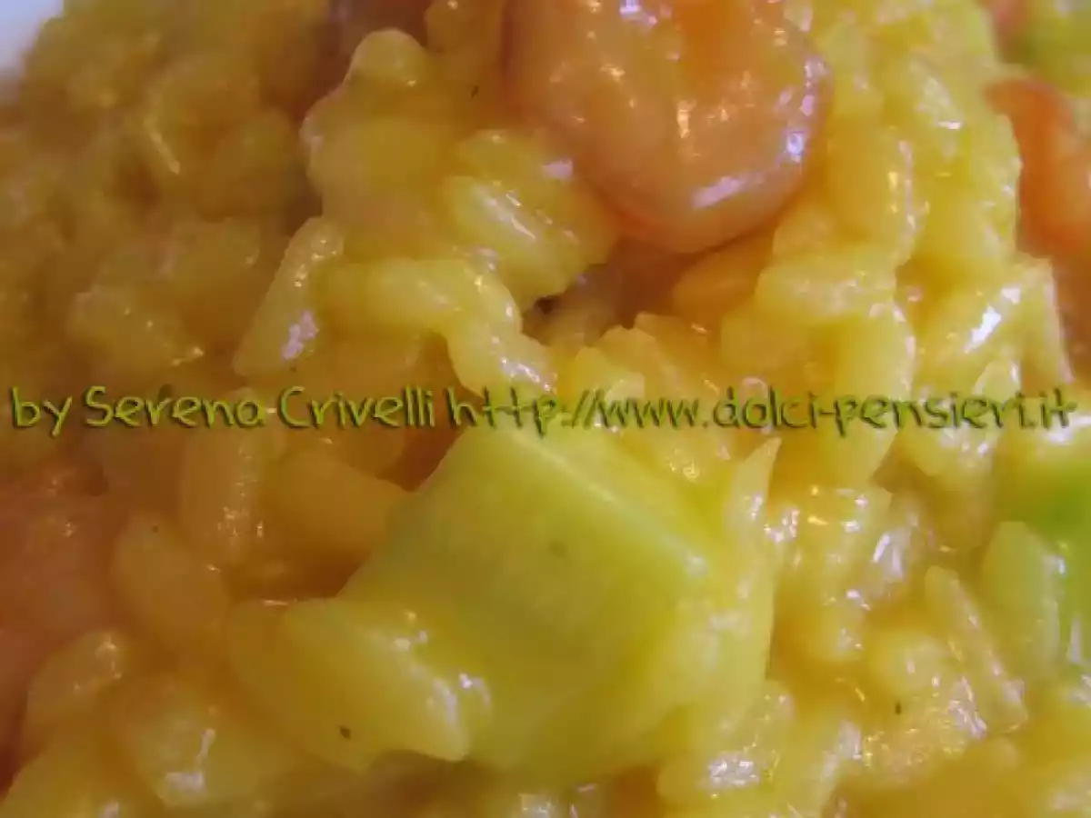 RISOTTO ZAFFERANO, GAMBERETTI E ZUCCHINE secondo ?Dolcipensieri? - foto 2