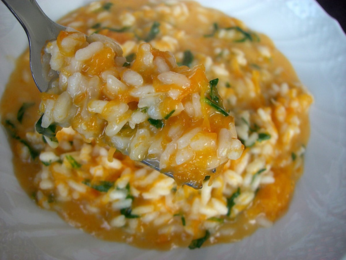 Risotto zucca e rucola