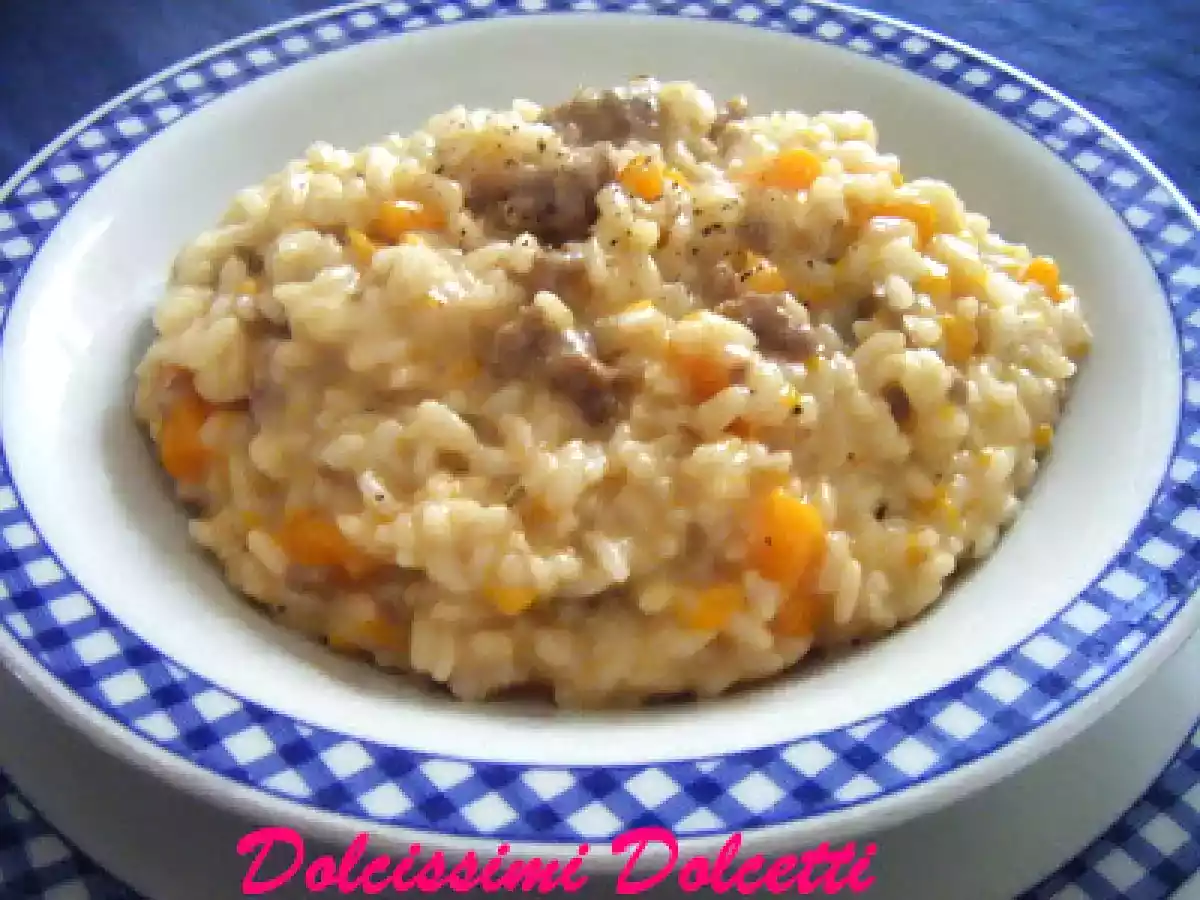 Risotto zucca e salsiccia