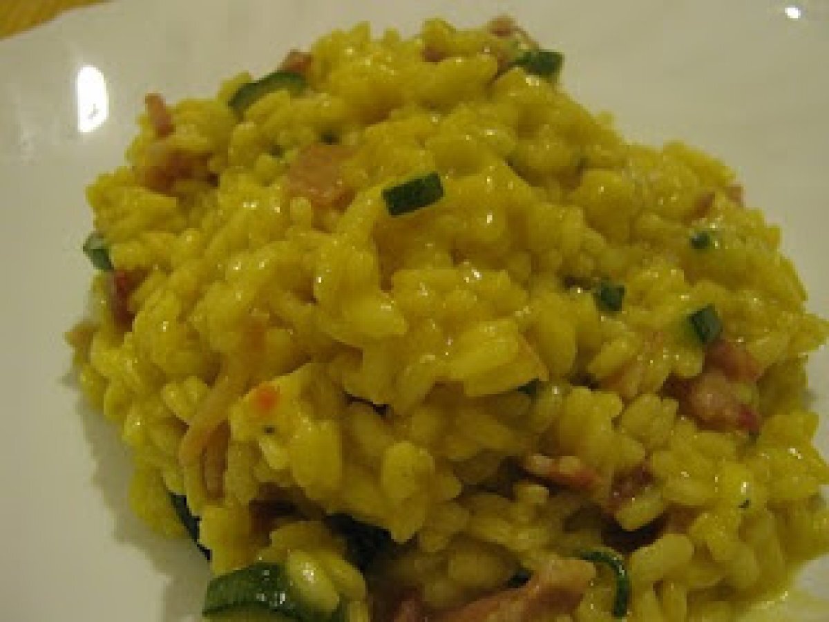 RISOTTO ZUCCHINE, SPECK E ZAFFERANO