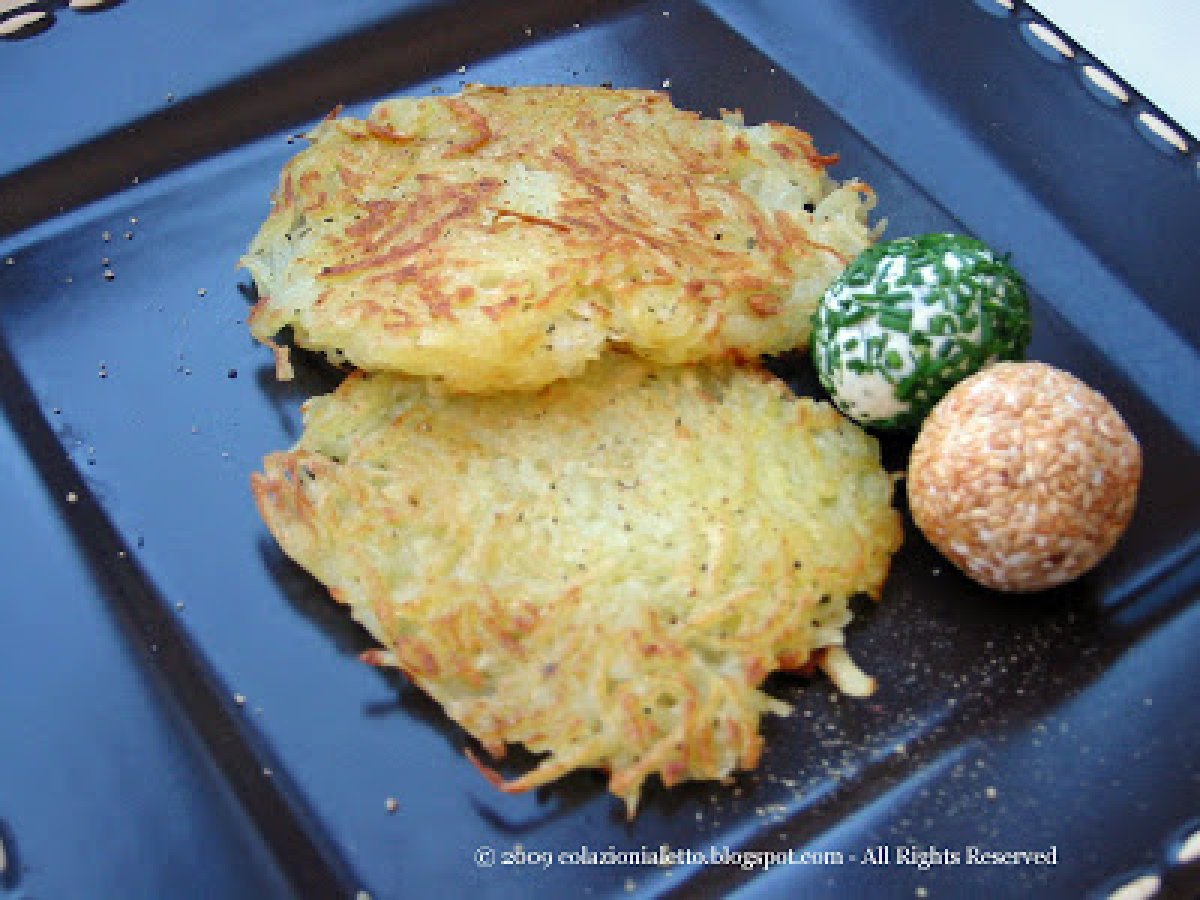 Rösti di patate con palline di formaggio