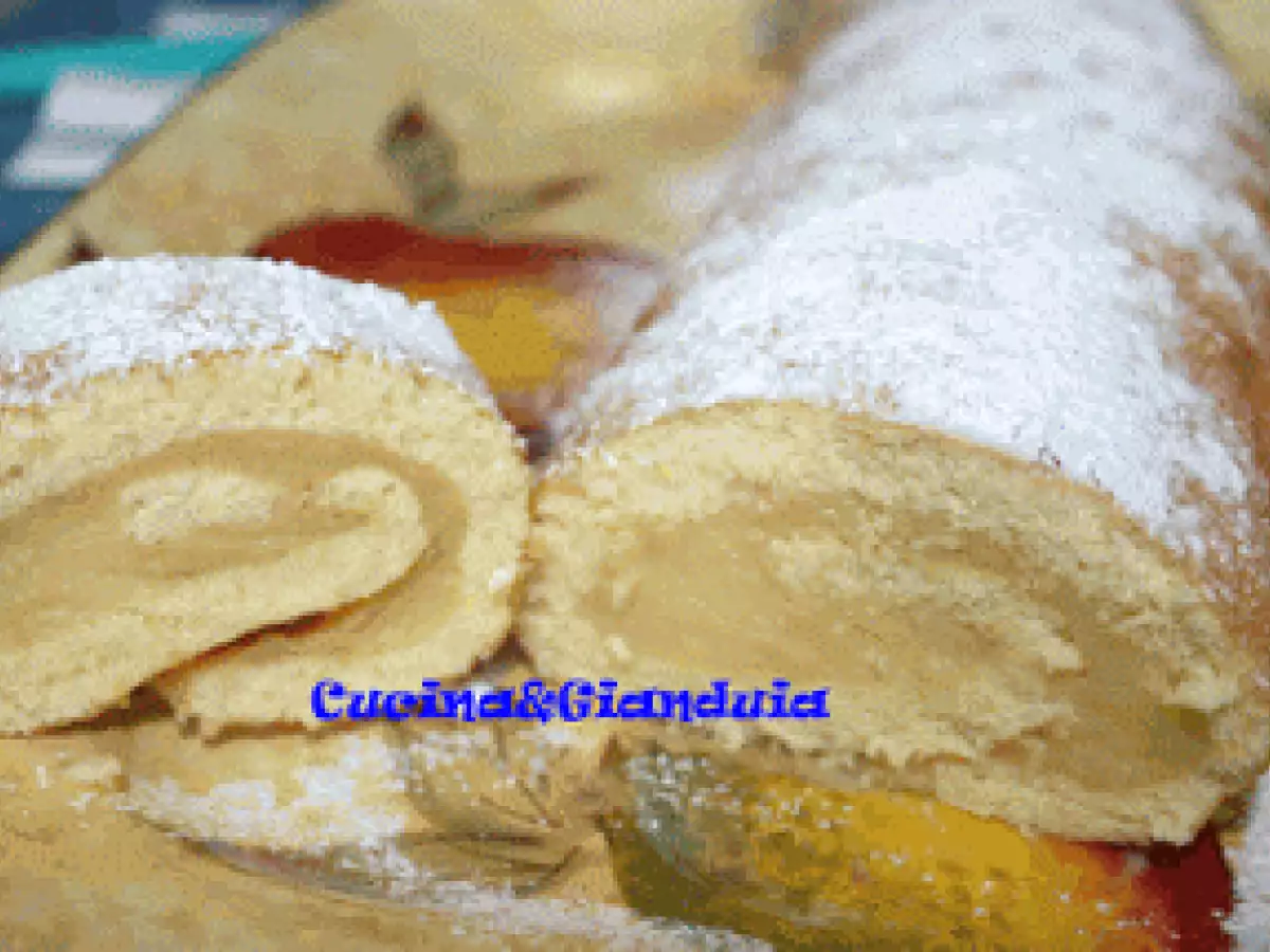 Rotolo con crema al limoncello