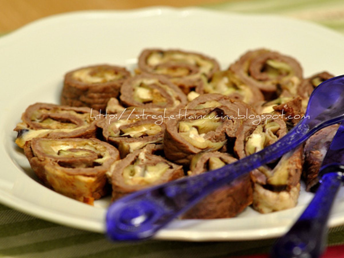 Rotolo di carne con melanzane e scamorza