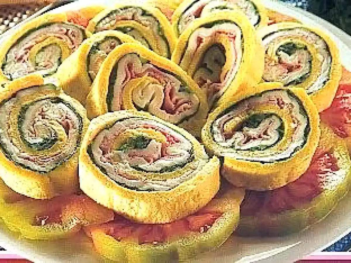 Rotolo di frittata alle erbe