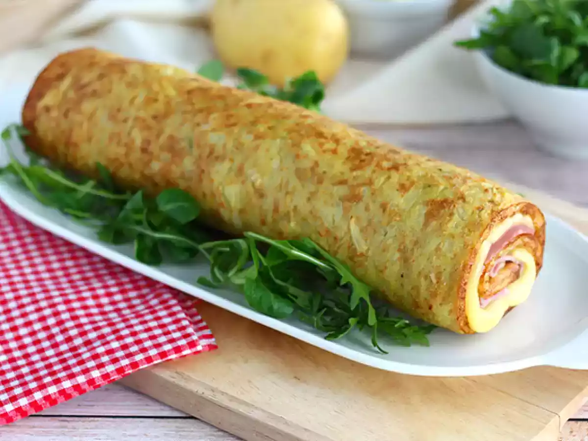 Rotolo di patate con scamorza e prosciutto - foto 2