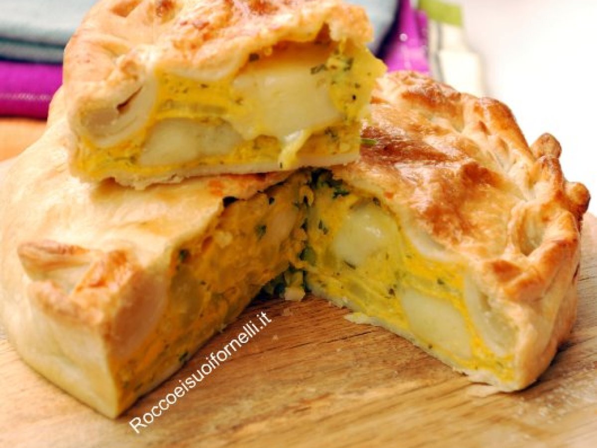 Rustica di porro formaggio e zucchine