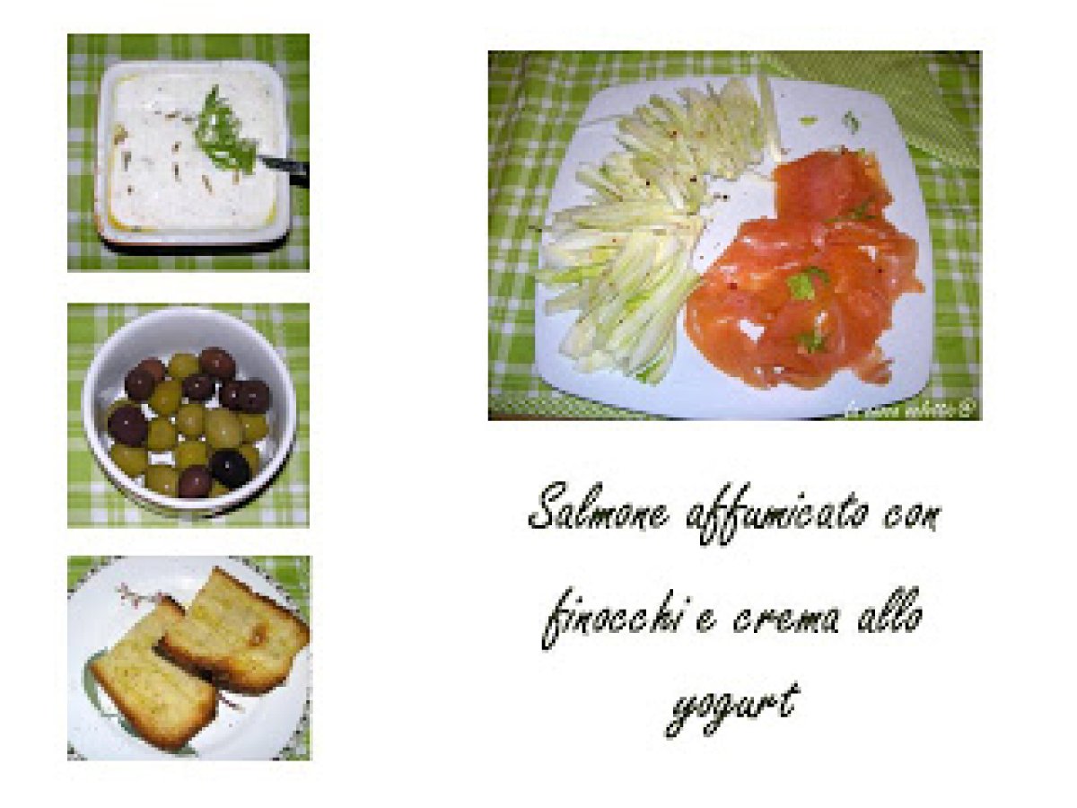 Salmone affumicato con finocchi e crema allo yogurt - foto 2