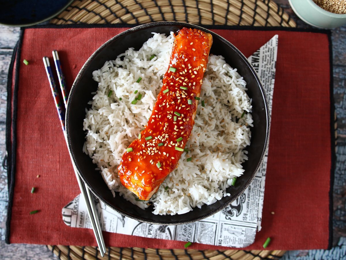 Salmone alla coreana con salsa gochujang, pronto in 10 minuti!