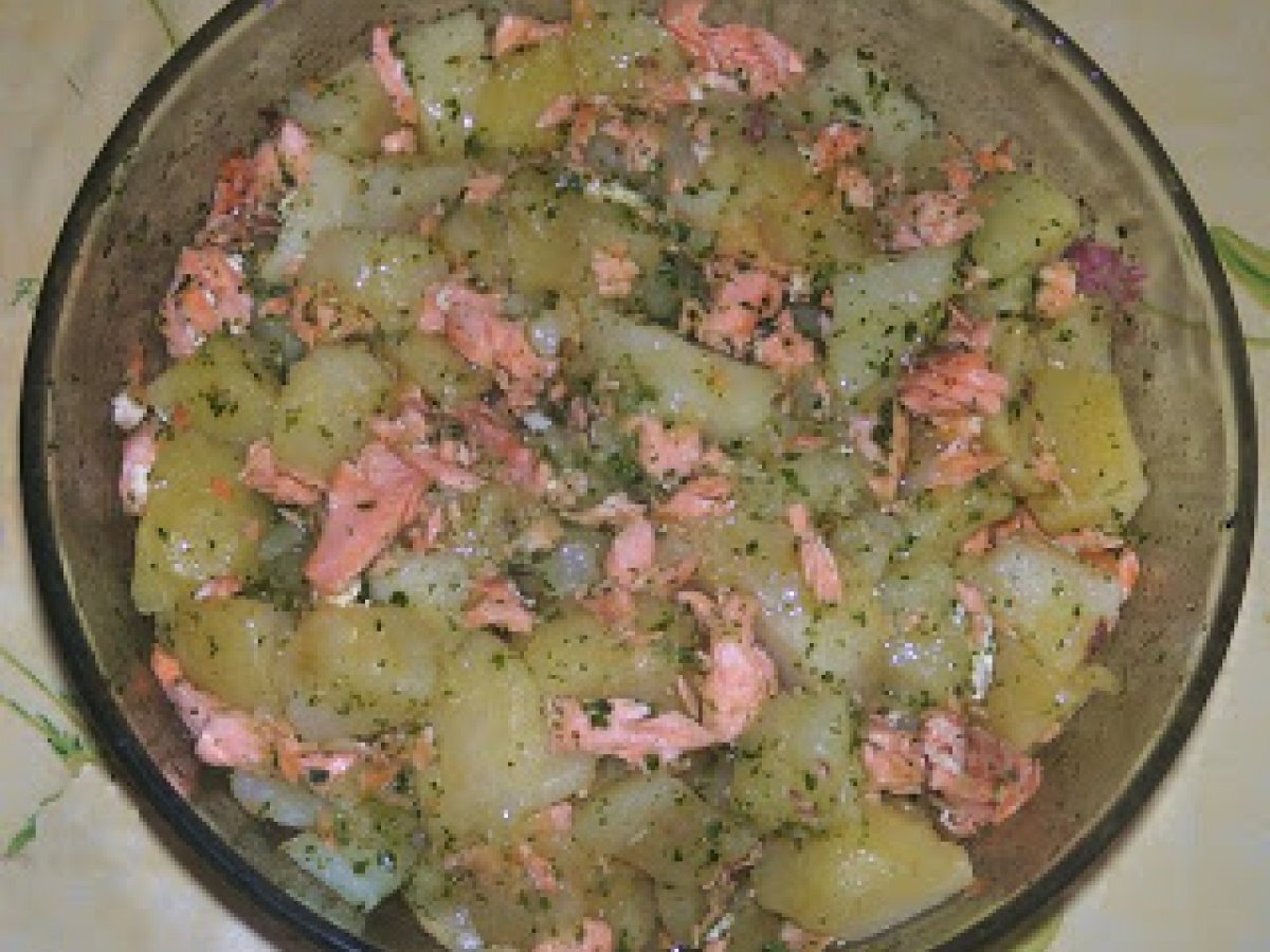 Salmone e patate al vapore
