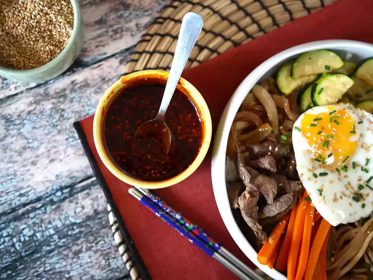 Salsa coreana con gochujang, ottima per condire il Bibimbap