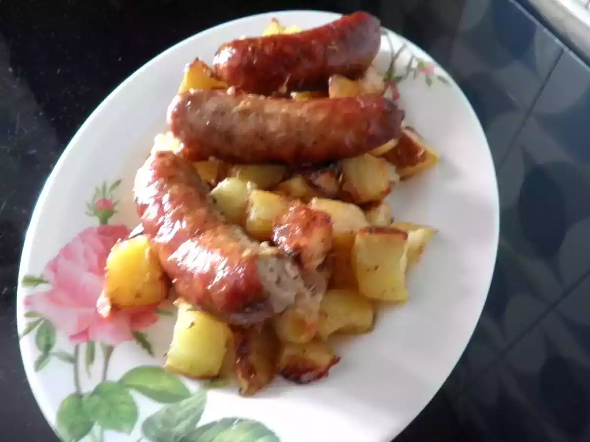 Salsicce piccanti al forno con patate al vino bianco - foto 3