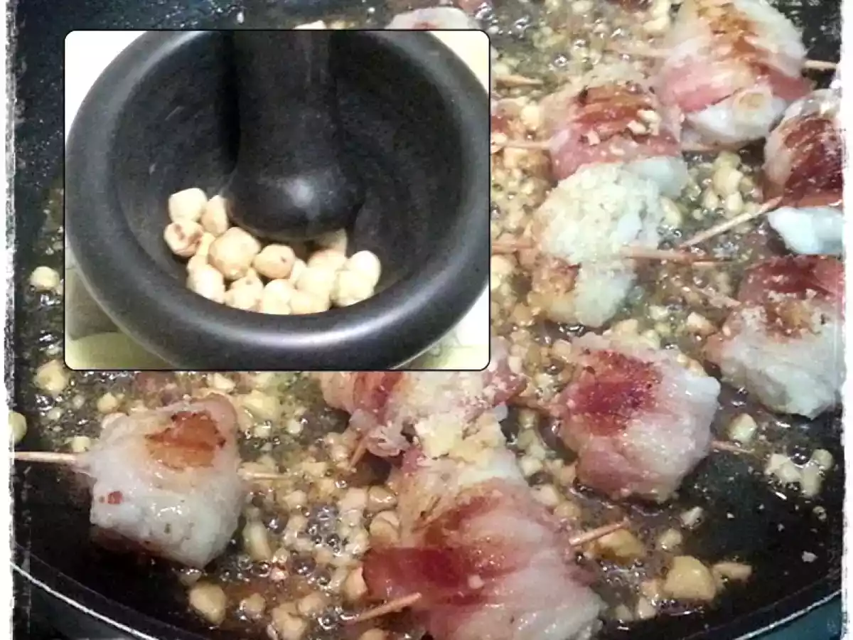 Saltimbocca di Rana pescatrice alle nocciole - foto 3