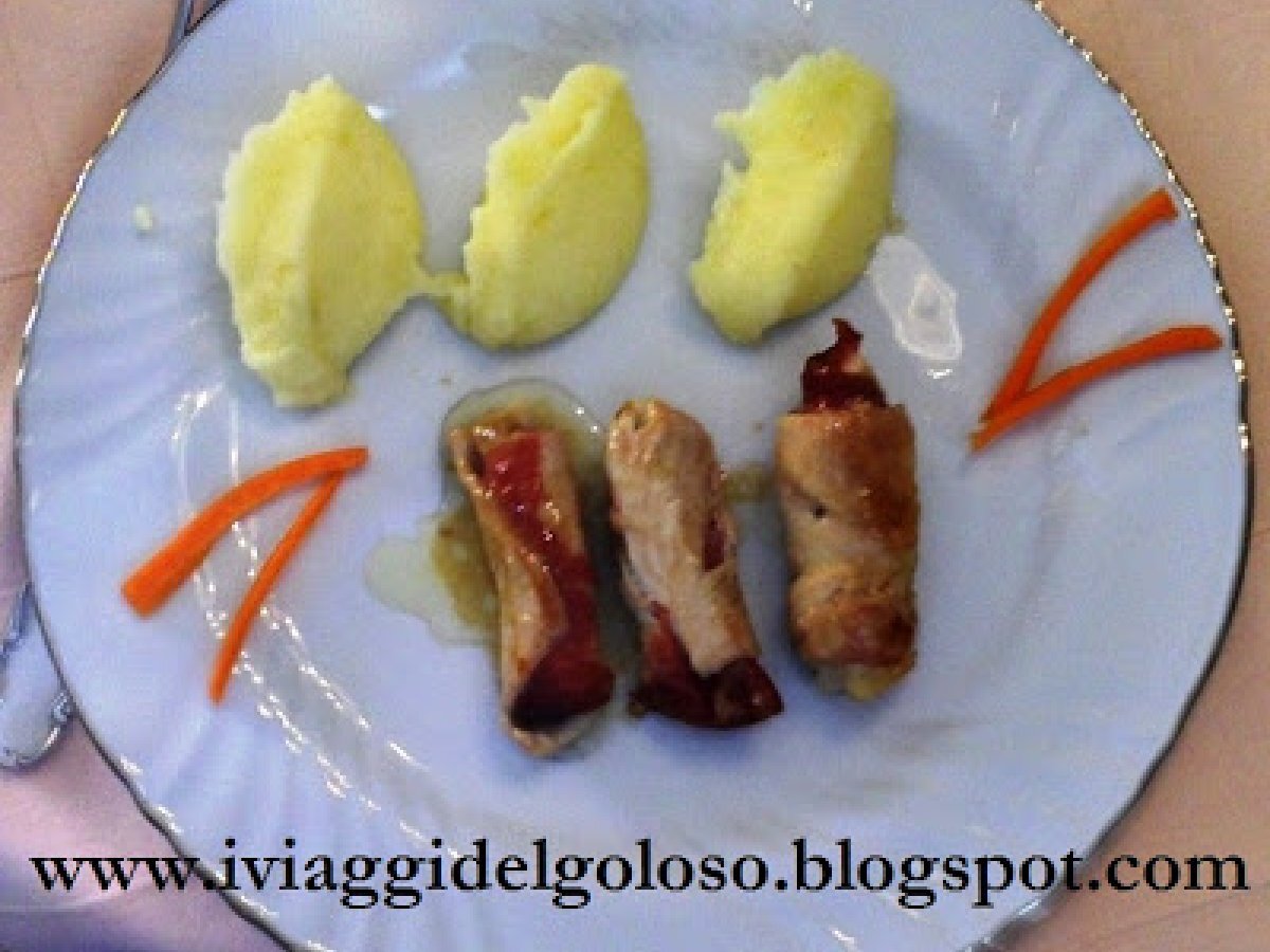 SALTIMBOCCA DI TACCHINO E SPECK CON PURE' DI PATATE