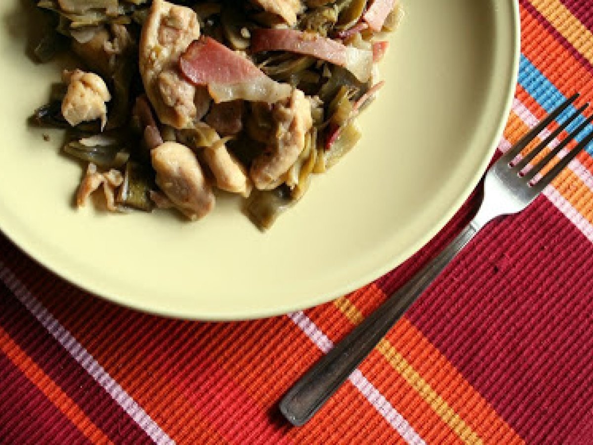 Sauté di pollo con carciofi e speck - foto 2