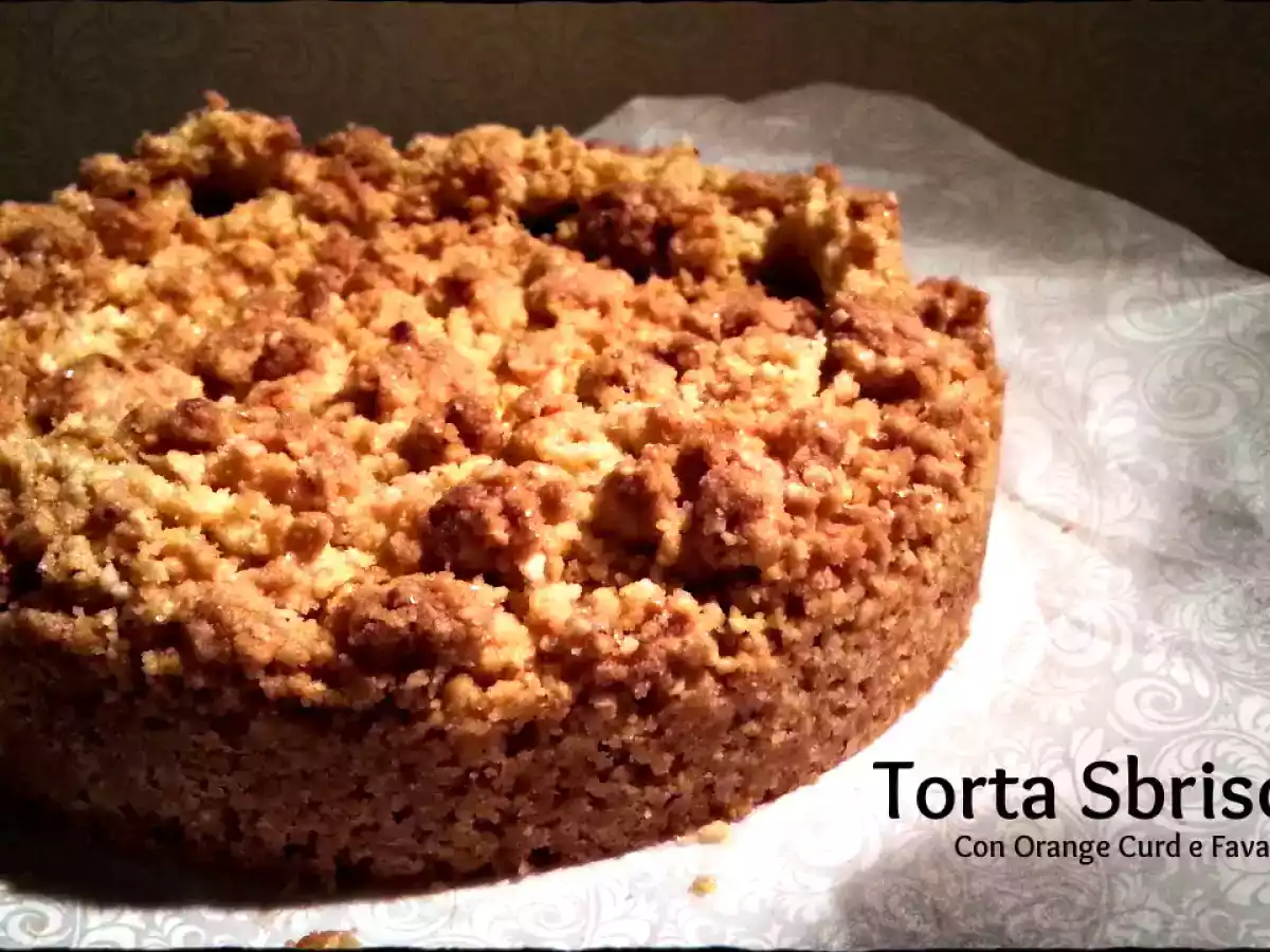 Sbrisolona con orange curd e fava tonka