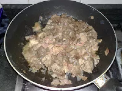 Scaloppina di spezzatino complessa (in padella) con purea di patate e zucca (nel Bimby) - foto 5