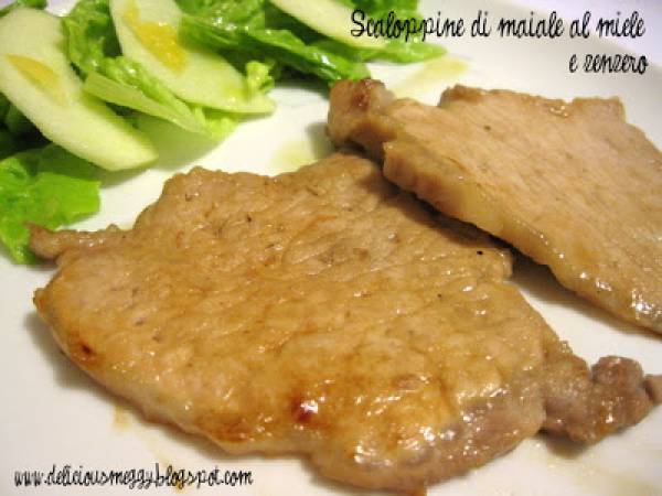 Scaloppine di maiale al miele e zenzero