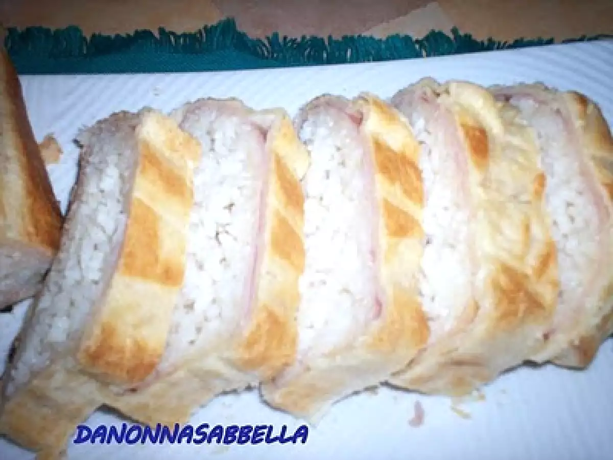 Scrigno di brisée ripieno di riso, prosciutto ed Emmenthal - foto 2