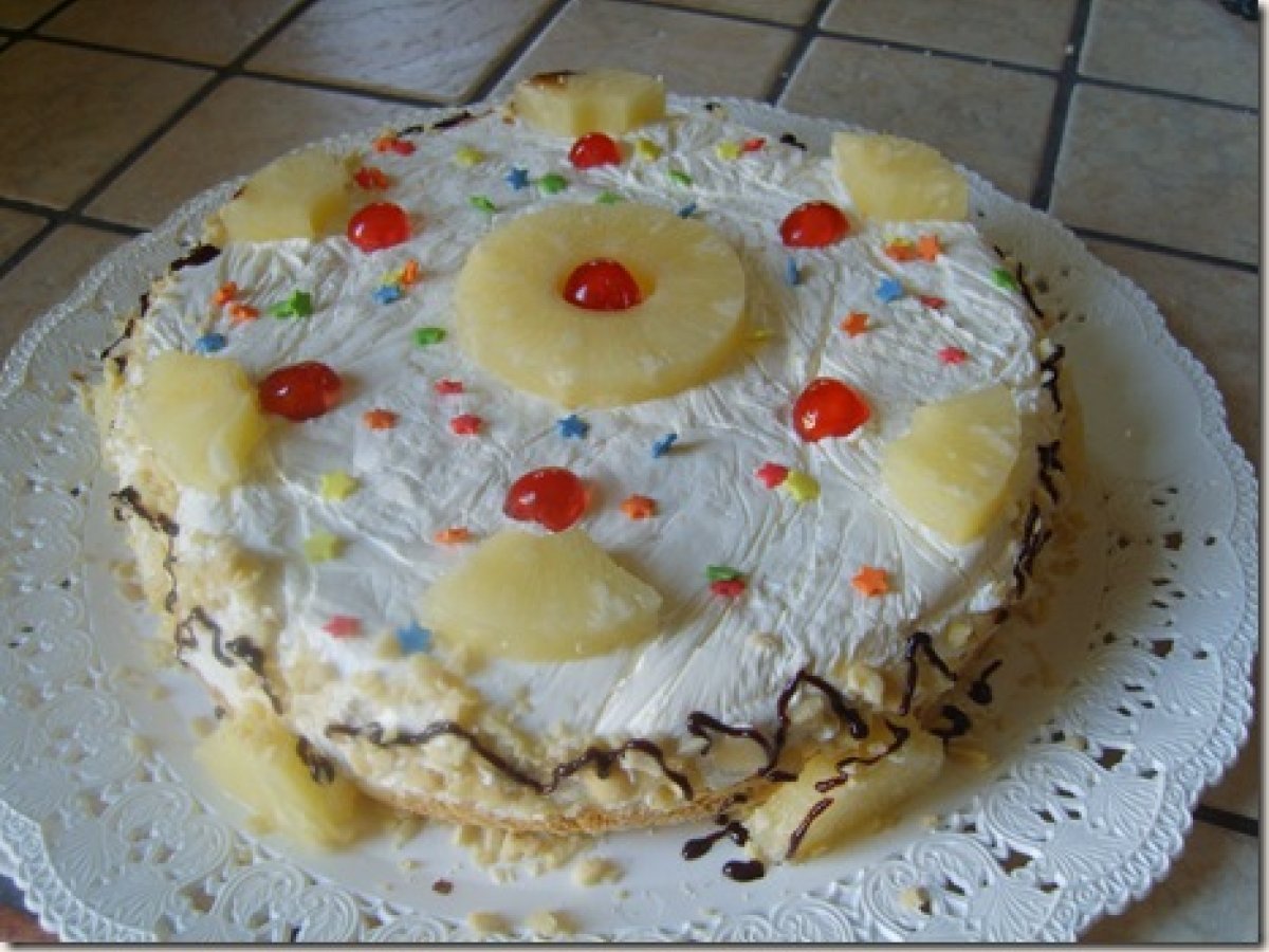 Sfogliata all'ananas e cioccolato