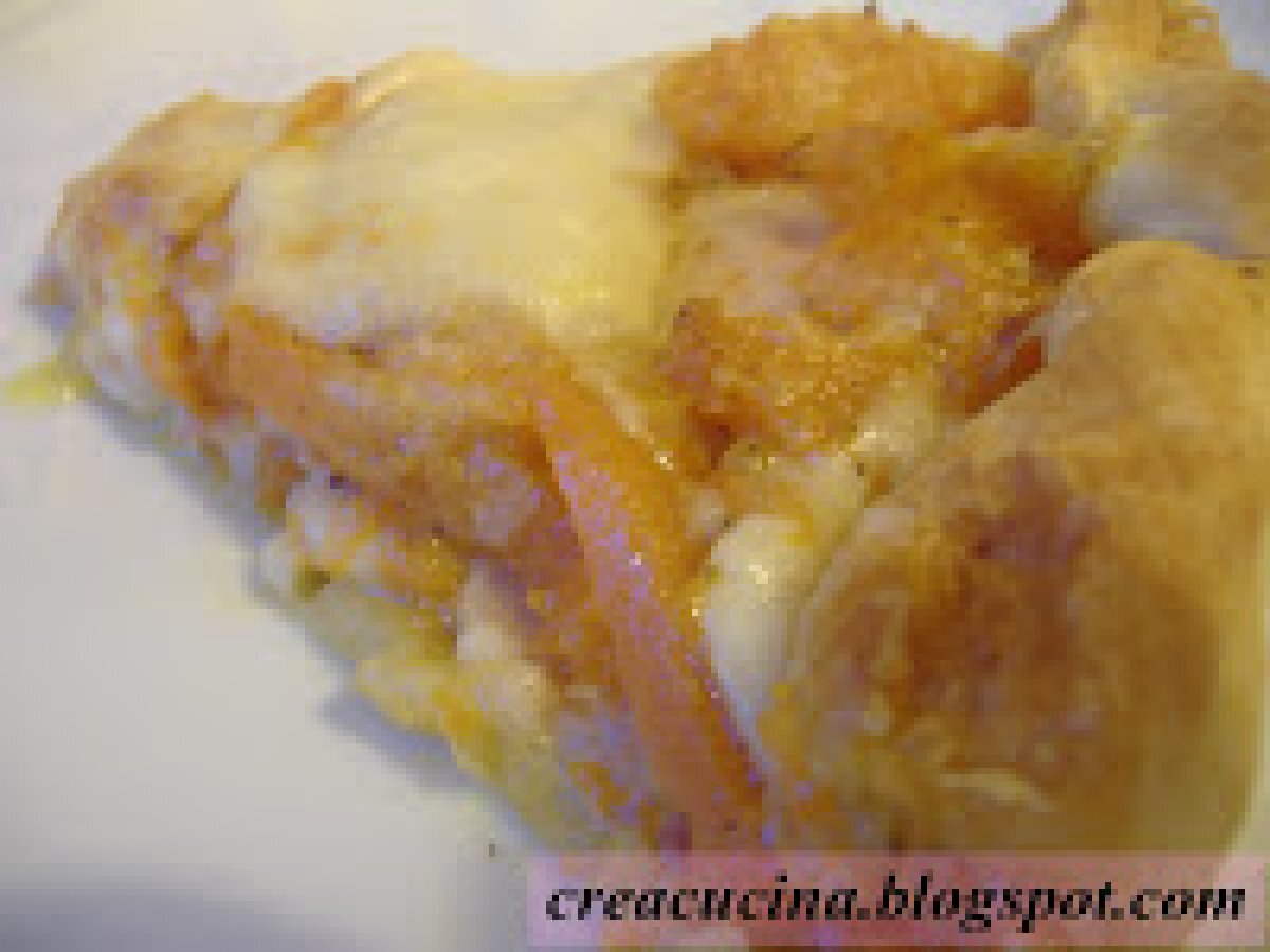 SFOGLIATA DI ZUCCA CON EMMENTHAL E PROSCIUTTO COTTO - foto 6