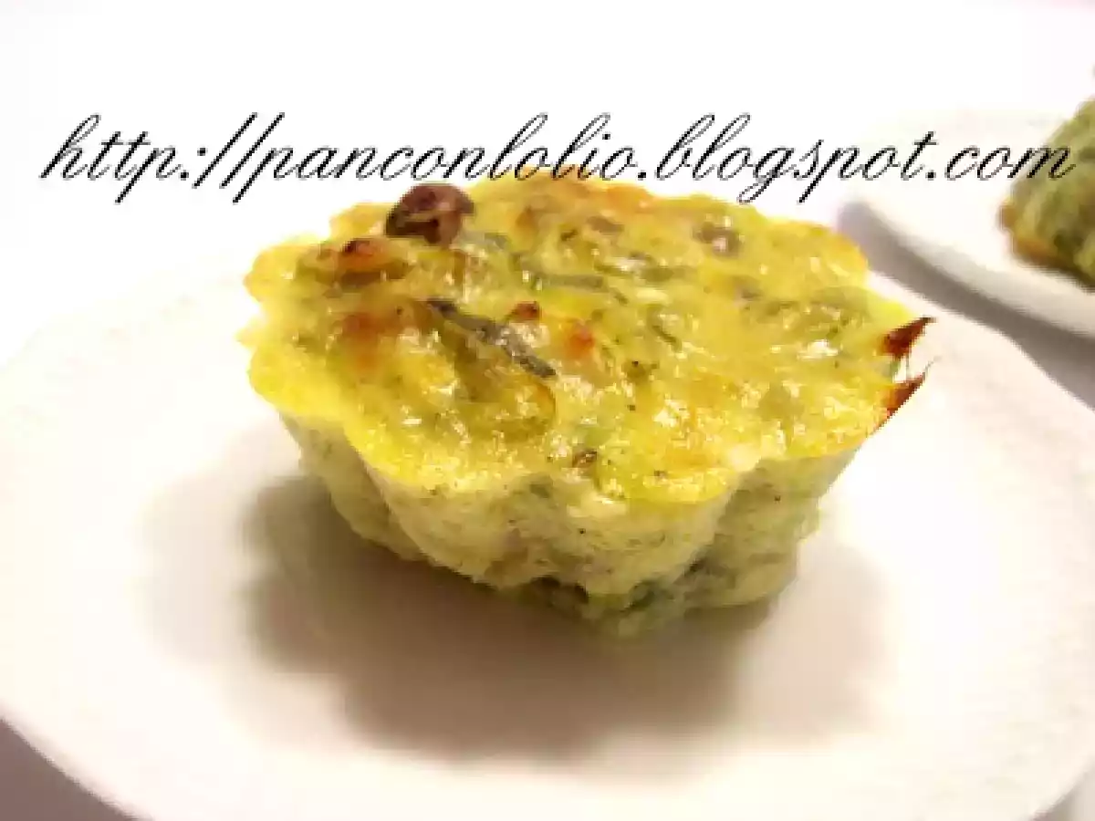 Sformatini con baccelli e pecorino