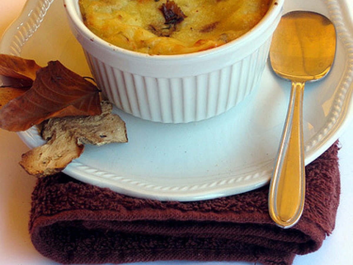 Sformatini di patate e funghi porcini