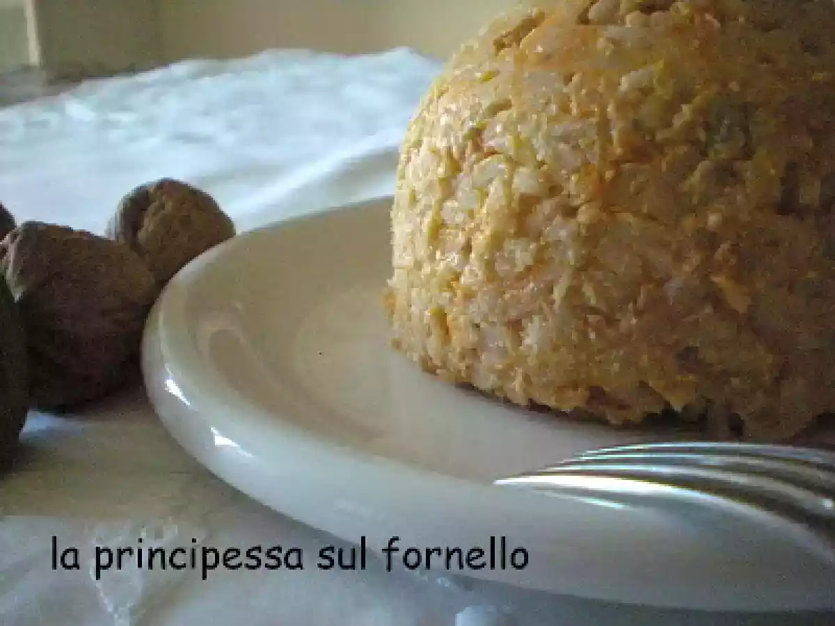 Sformatini di riso alla zucca con gorgonzola e noci
