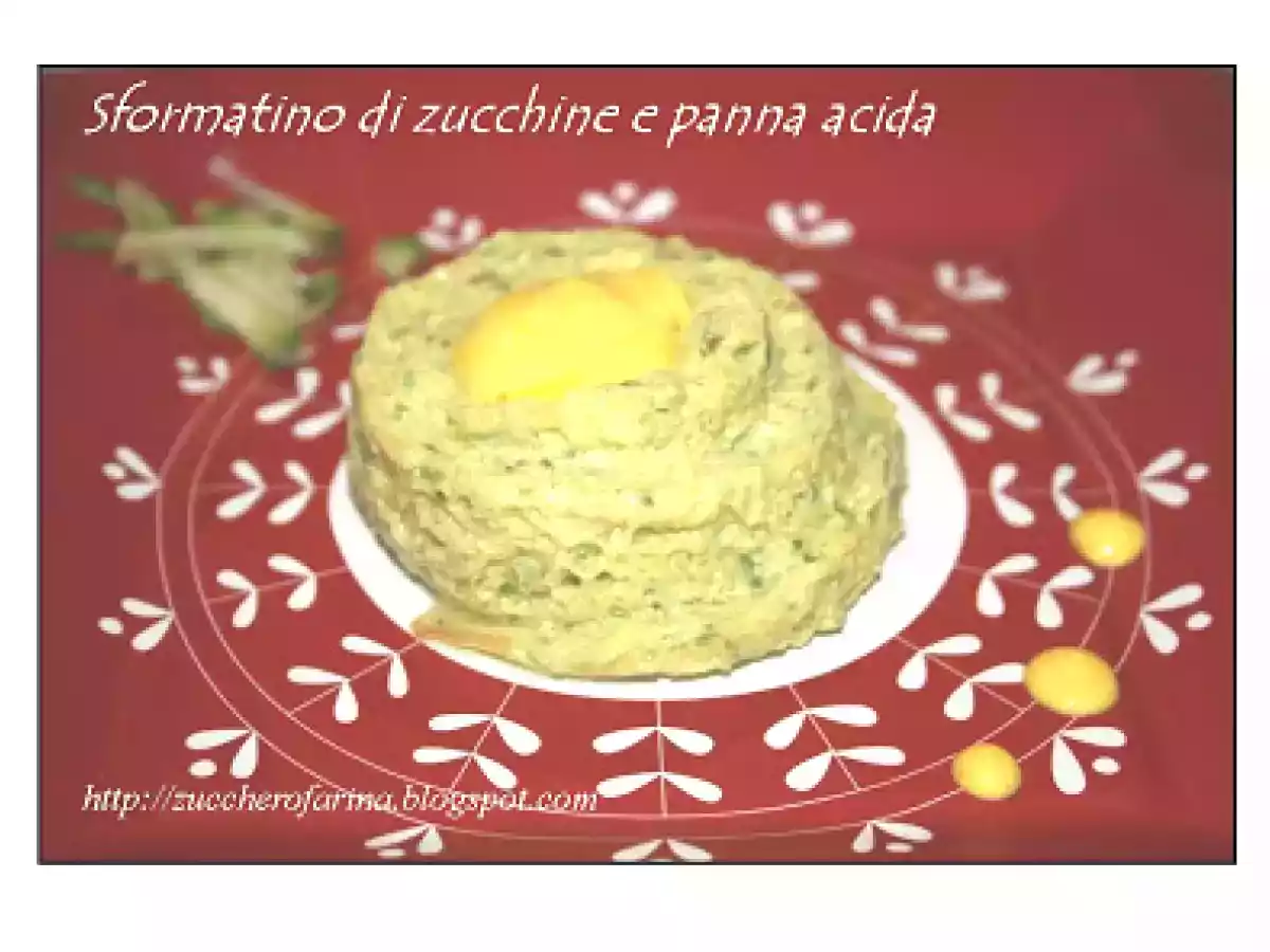 Sformatino di zucchine con panna acida allo zafferano