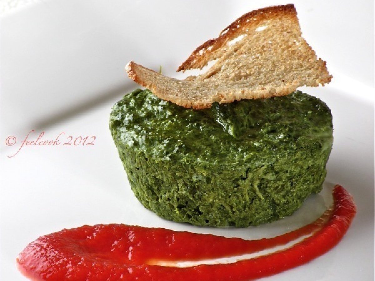 Sformatino rustico di cime di rapa con salsa alla 'Nduja