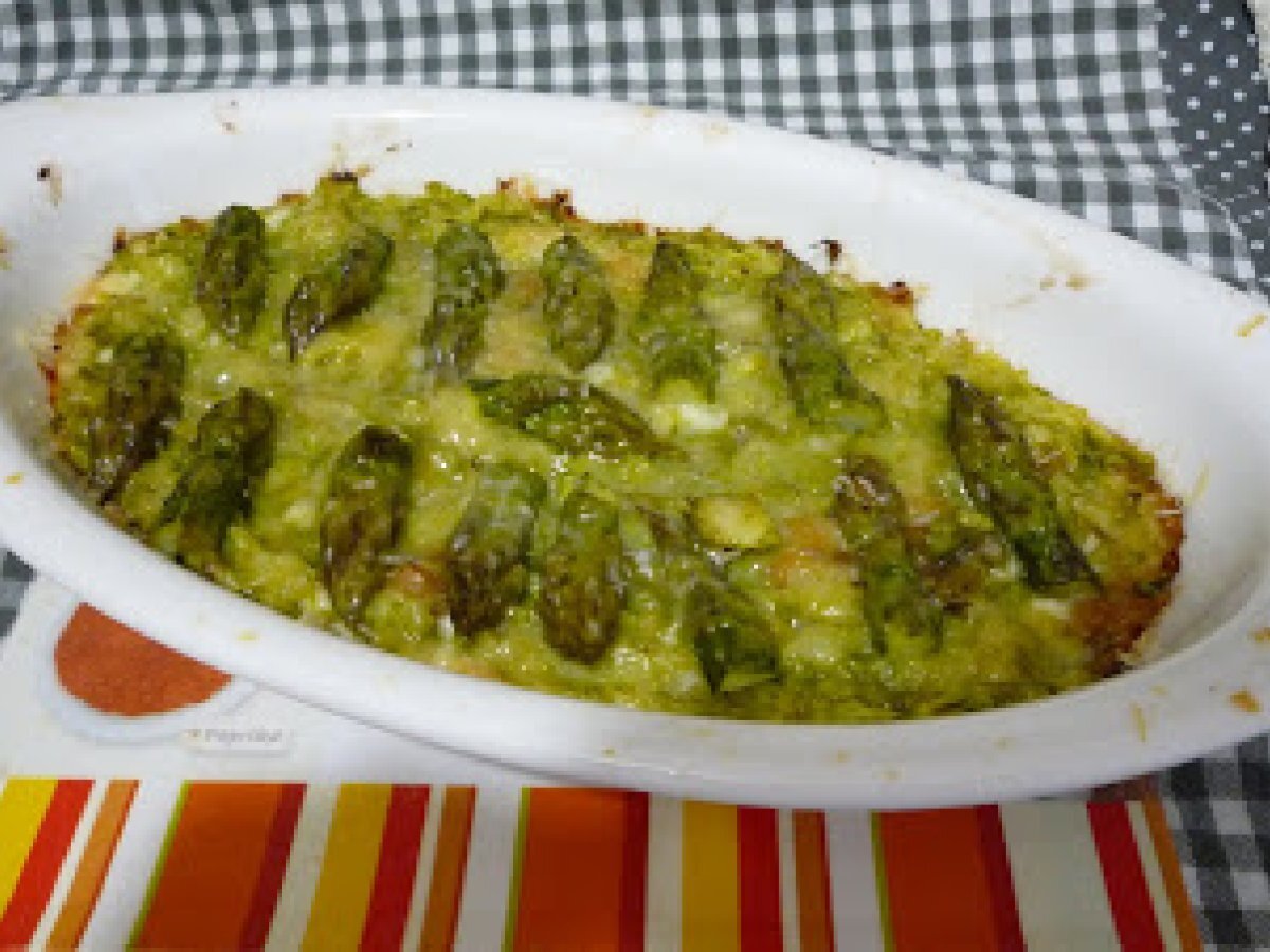 Sformato di asparagi e scamorza