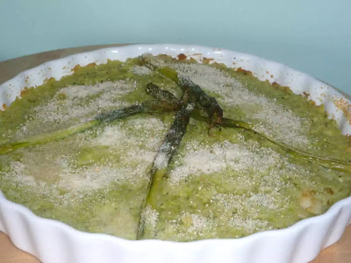 Sformato di riso e asparagi